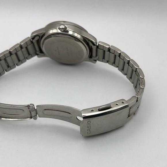 Casio Women’s Watch Silver Bezel (New Battery) Lady Date Glitter Bezel White main image 4